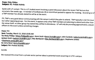 Illustration for article titled Emails Show That Cops Focused on Counterprotesters at Tennessee Rally but Were Totally Cool With Nazis